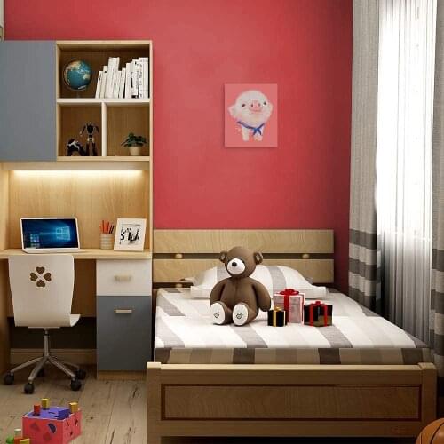 Canvas Print Pink Pig Penguin Rabbit Cute Cartoon Animals Nordic Poster Painting for Babys Room Office Wall Decor