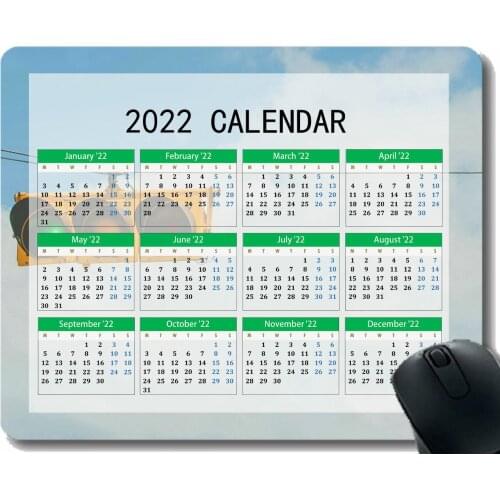 Mouse Pad 2022 Calendar,Traffic Light Sky Clouds Personalized Mouse Pad