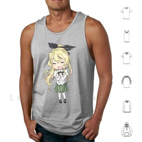 Lilly Death Tank Tops Vest 100% Cotton Lilly Katawa Shoujo Anime Visual Novel Otome