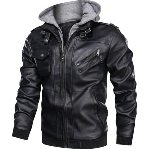 Mens Leather Jackets 2020 Winter New Casual Motorcycle PU Jacket Biker Leather Coats European Windbreaker Genuine Leather Jacket