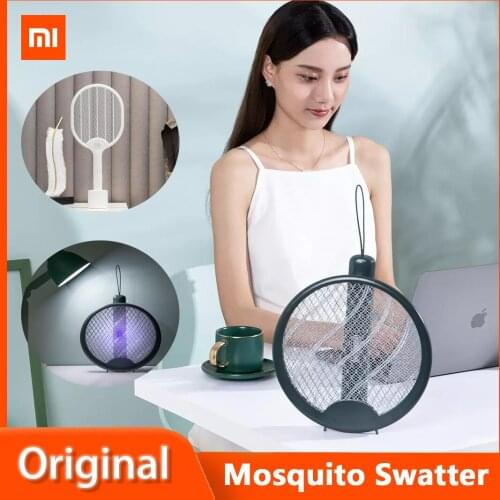 New Xiaomi Jordan&Judy Electric Mosquito Swatter Fold Rotate Portable UV Mosquito Killer USB Charging Can Placed Can Hung