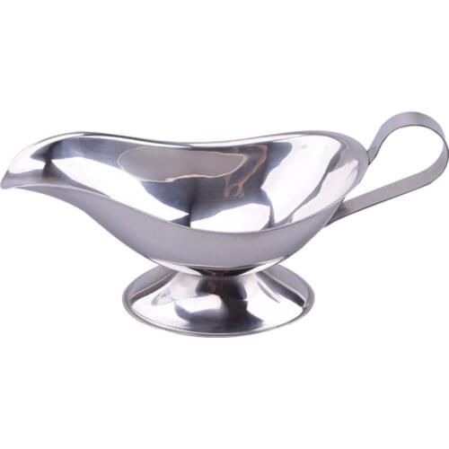 New Stainless Steel Sauce Seasoning Pot Western Steak Sauce Container Black Pepper Seasoning Cup Sauce Boat