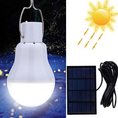 Portable Solar Led Light Bulb Rechargeable Solar Lamp Tent Light Flashlight For Hiking Fishing Outdoor Camping Home Emergency