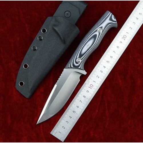 BOLTE DC53 blade fixed blade straight hunting knife KYDEX Sheath G10 handle camping outdoor EDC knives tools