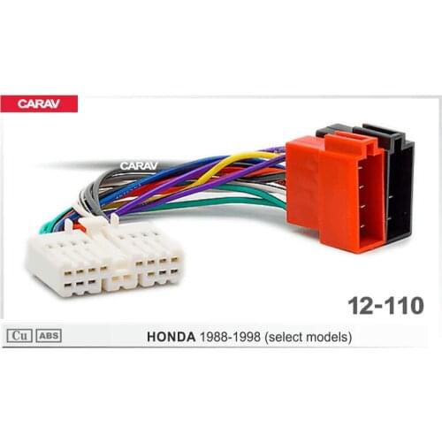 CARAV 12-110 ISO Radio Adapter for HONDA 1988-1998 (select models) Wiring Harness Connector Lead Loom Cable Plug Adaptor Stereo