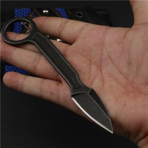Trskt 440C Unpacking Tactical Pocket Knife ,Neck Knives Camping Knives Rescue Survival EDC Tool With K Sheath,Dropshipping