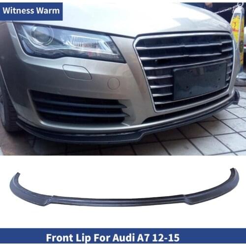 Carbon Fiber Front Bumper Lip Splitters For Audi A7 Standard bumper S7 style 2012 2013 2014 2015 Front Bumper Chin Lip Spoiler