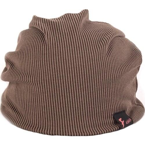 New Style Men Women Casual Street Hats Cotton Pinstripe Patch Winter Warm Beanies Crochet Knit Outdoor Cap Hip Hop Skulies Cap