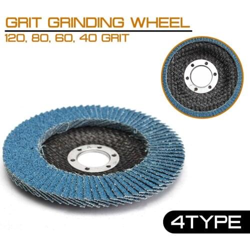 13000 rpm 40/60/80/120 Grit Grinding Wheel Flap Disc 125mm 5" Angle Grinder Sanding Tool Zirconia Wear Resistance Abrasive Tools