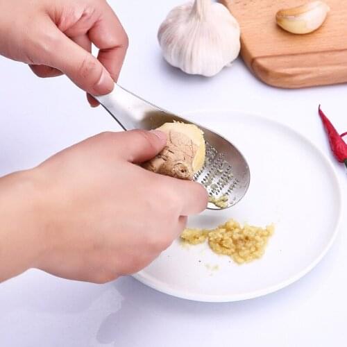 Ginger Grater Garlic Slicer Cutter Grinder Tools Stainless Steel Multi-Function Seasoning Silver Color Planer Kitchen Accessory