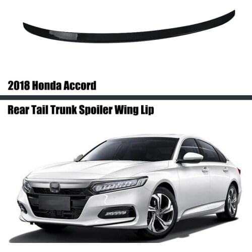 For Honda Accord 2018 2019 2020 Rear Wing Spoiler Lip ABS The Carbon Fiber Gloss Tail Car Exterior Accessories Bumper