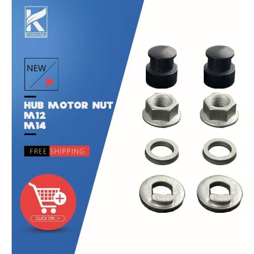 Screw Nut Electric Bicycle Hub Motor M12/M14 Washer spacer nut Cover Ebike Accessories For 250W-3000W Electric Bike Motor