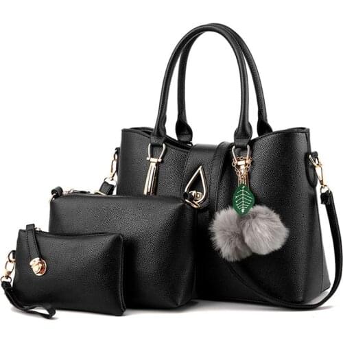 Women Bag Shoulder Handbag Women Vintage Messenger Bags Fashion Luxury Top-Handle Composite Bag Purse Wallet Leather