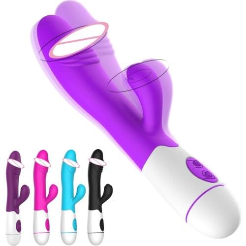 Female Masturbator G Spot Massager Vaginal Clitoris Stimulator Sex Toys for Woman Dildo Rabbit Vibrator Dual Vibration