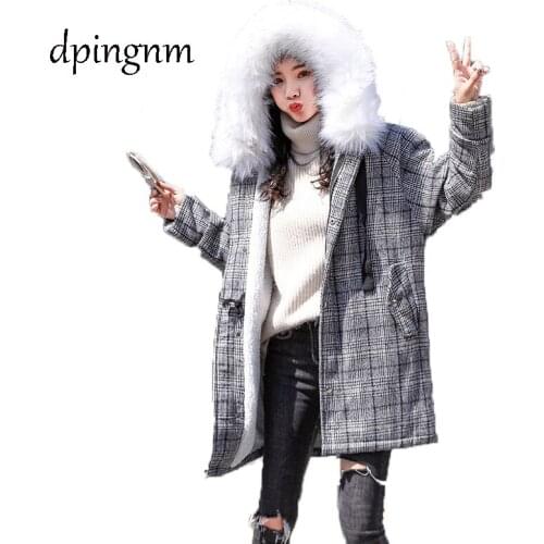 Dpingnm Winter Women Warm Jackets Coats Basic Long Parka Outerwear Cotton Zip Fashion Jacket S-2XL Casual Female Coats BJT201