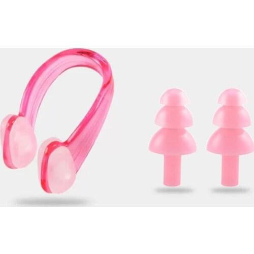 10pcs Nose Clip Earplug Set Silicone Christmas Tree Type Earplugs Swimming Training Waterproof Nose Clip Hосовой зажим