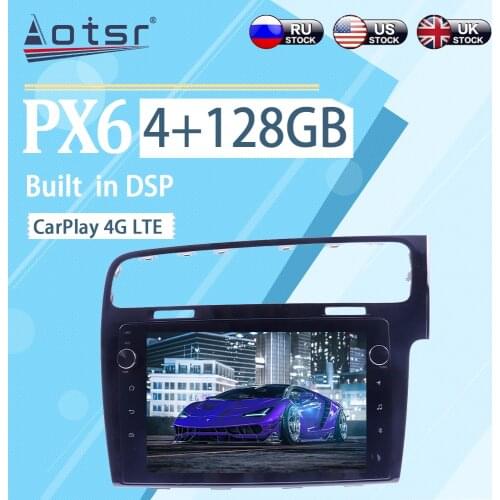 4+128GB For Volkswagen Golf RHD 2014 - 2018 Android 10 WIFI Carplay Car Multimedia Radio Player GPS Navigation Stereo Player