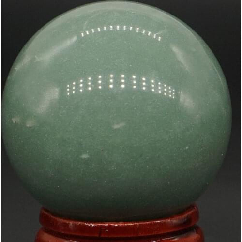 40MM Natural Gemstone Green Aventurine Sphere Crystal Ball Reiki Healing Globe Home Decor