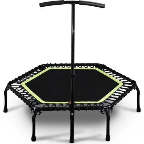 45 Inch Indoor Silent Mini Trampoline With Adjustable Handle Home Fitness Gym the -quiet Rebounder Trainer