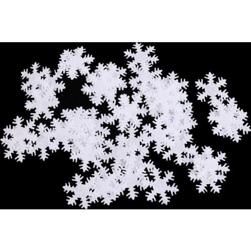 50pcs Non-Woven Fabric Christmas Snowflake Patch Padded for DIY Xmas Decoration