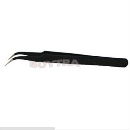 Stainless Steel Antistatic Curved Straight Eyebrow Tweezers Make Up Led Light Eyelash Eyebrow Hair Removal Tweezers