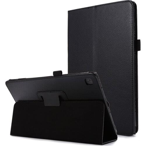 Funda Stand Flip Cover for Samsung Galaxy Tab S6 Lite 10.4 Litchi Leather Case P610 P615 Protective Shell with Pen Holder