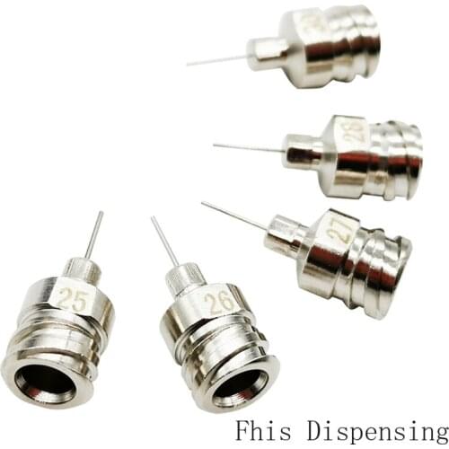 Double Thread Hub Luer Lock Dispensing Needle 1/4 Inch Cannula Blunt End(All Metal) Pack of 12