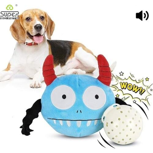 Electronic Shake Ball for Dogs Eco-friendly Plush Cover Interactive Pet Dog Toys Games Automatic Active Toy Puppy Play
