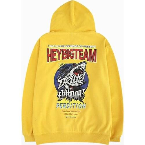 Japanese Retro Style Drak Shark Hoodie Men And Women Sktebaord High Street Quality Mens Hoodies And Sweatshirts Virgil Abloh