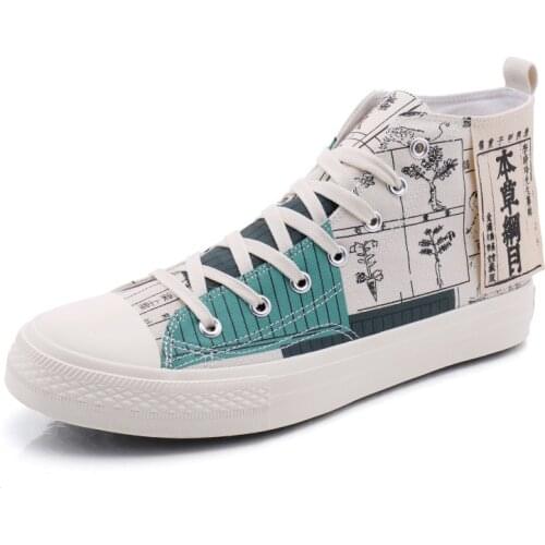 Chinese Style Mens Shoes Breathable Canvas Shoes 2021 Sports Shoes Non-slip Summer Student Shoes New High-top Shoes