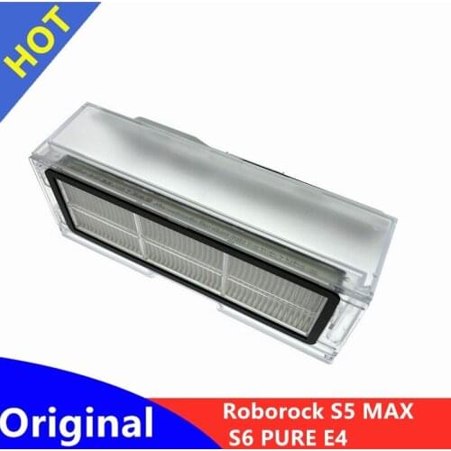 New Original Dust Box for Xiaomi Vacuum Cleaner Robotic Roborock S5 MAX S6 PURE Robot Dustbin Box with Filter Hepa White