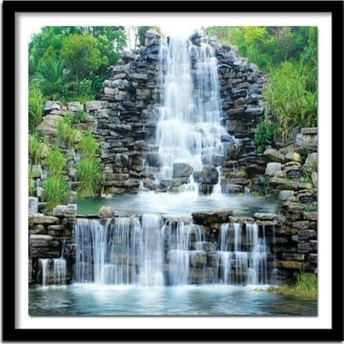 Full Diamond embroidery landscape Diy Diamond painting Waterfall 3d Diamond square/round Paste the whole picture ZC375