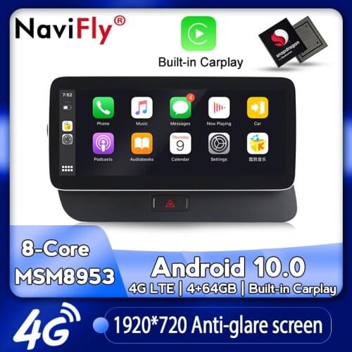 Top! Wireless carplay Android 10.0 Car multimedia Player for Audi Q5 2009-2017 GPS navigation 12.5 inch IPS 1920*720 4G LTE