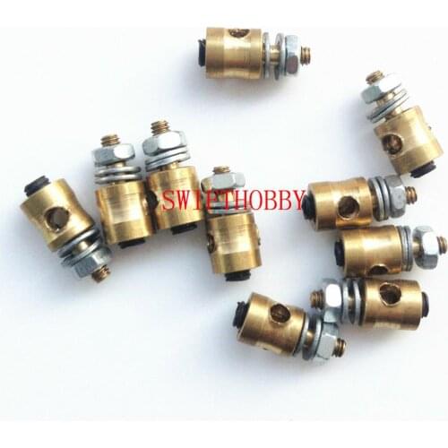 10pcs steering gear Steering link rod 2mm metal brass regulator RC Airplane