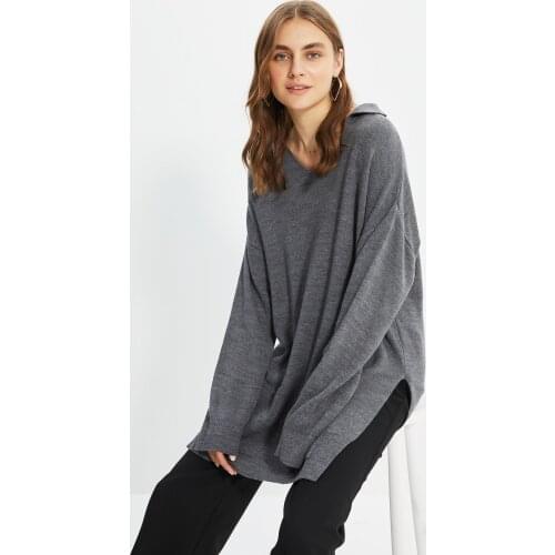Trendyol V Collar Knitwear Sweater TCTAW22KZ1308