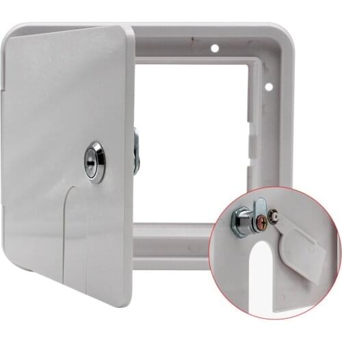 Heavy Duty Electric Cable Hatch RV Electric Cord Protect Case – White RV Camper Electric Cord Cover