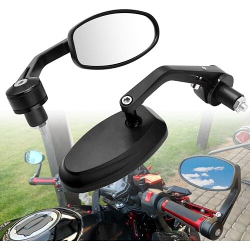 Motorcycle Mirror White Glass Handle Bar End Rearview Side Mirror 22mm For Honda MSX 125 CB650R CB125R XADV X ADV 750 X11 ST1300