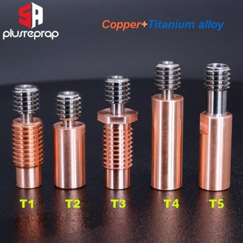 1/2/3 PC BI All Metal Heatbreak E3D V6 HOTEND Copper & Stainless Steel Throat For 1.75mm Filament Smooth Prusa i3 MK3