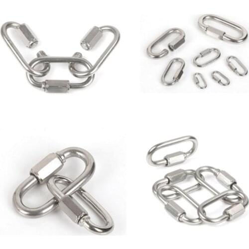 1/5pcs 304 stainless steel quick coupling safety buckle key chain dog chain buckle carabiner spring buckle hook