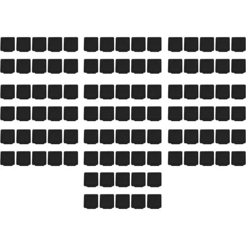 100pcs Tubing Plug Sturdy Square Plastic Durable Tubing Plug Glide Insert End Cap Tube Bung for Table