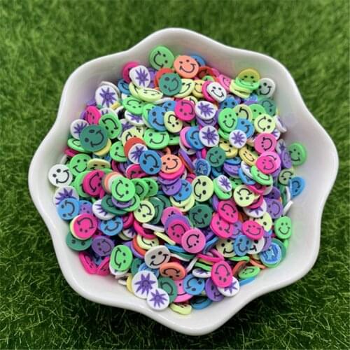 20g 5mm Smiley for Resin DIY Supplies Nails Art Polymer Clear Clay accessories DIY Sequins scrapbook shakes Paper Craft