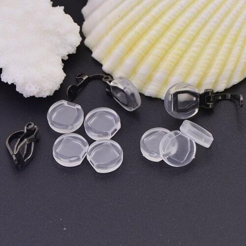 50 PCS 6.7mm 7mm 9mm Transparent Silicone Anti-pain Pad Ear Clip Pad For Earring Accessories DIY Jewelry Findings