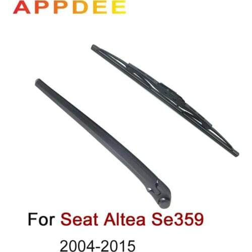 APPDEE Wiper 14" Rear Wiper Blade & Arm Set Kit Fit For Seat Altea Se359 2004-2015 2014 2013 Windshield Windscreen Rear Window