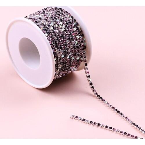 10 Yard/Roll New Color Rhinestone Chain Sew-On Diamond Glue-On Close Chains Стразы For Diy Sew On Garment