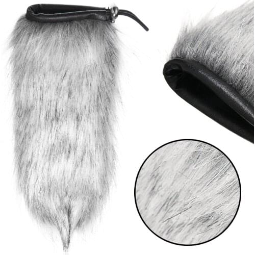 1pc Newest Microphone Windshield Furry Artificial Fur Microphone Cover Anti-Wind Noise Microphone Windscreen