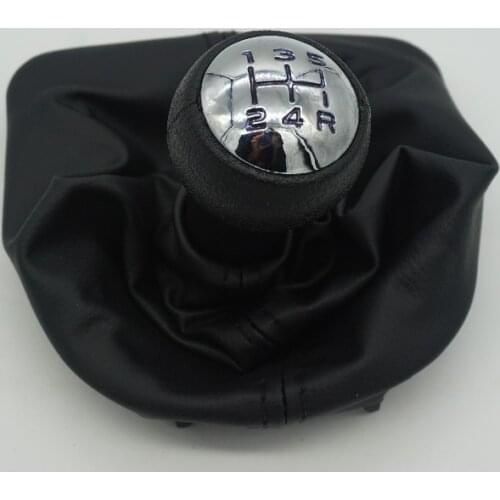 Black 5 Speed PU Gear Shift Knob Boot For Peugeot 107 207 307 406 Repair Auto Replacement Parts Interior Parts