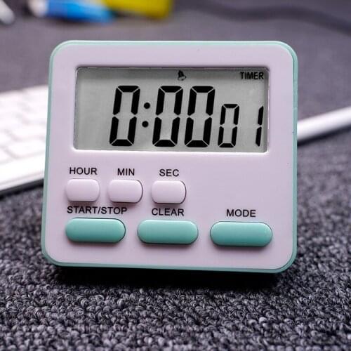 Digital Screen Kitchen Timer Large Display Digital Timer Square Cooking Count Up Countdown Alarm Clock Sleep Stopwatch Clock