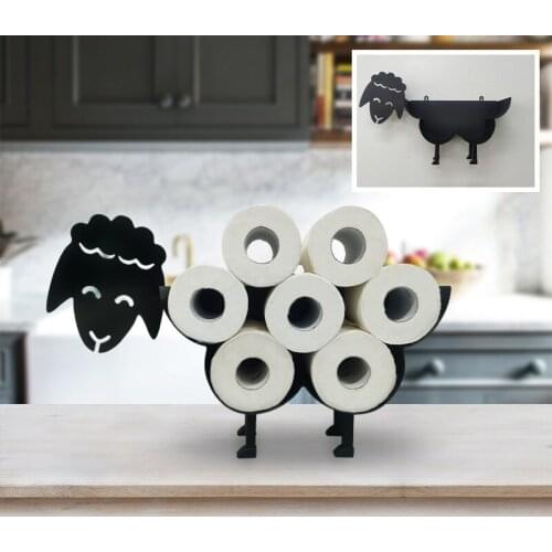 Sheep Decorative Toilet Paper Holder Bathroom hardware Tissue Storage Toilet Roll Holder Bathroom accessories Iron Paper Storage