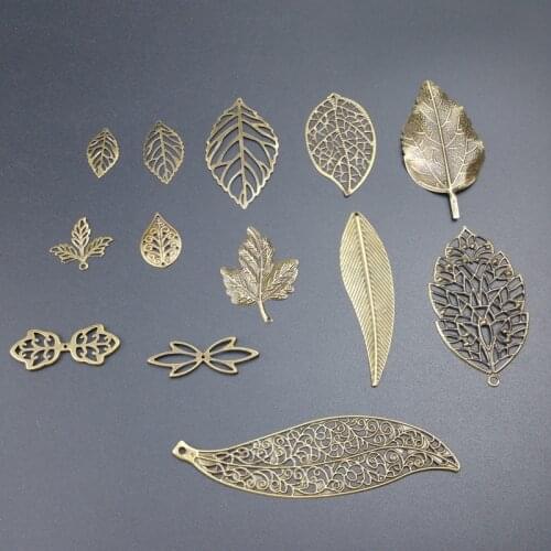 Filigree Leaf Metal Connector For Jewelry Making DIY Accessories Pendant