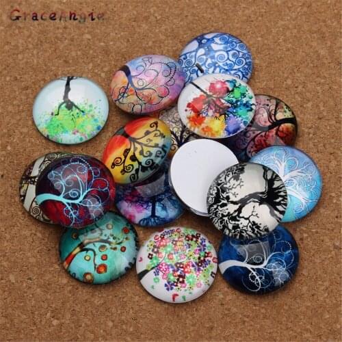 GraceAngie Mixed Pattern 20PCS 20mm Cabochon Cameo Base Setting for Jewelry Makkdings Rings Bracelet Flatback Jewelry DIY Gift